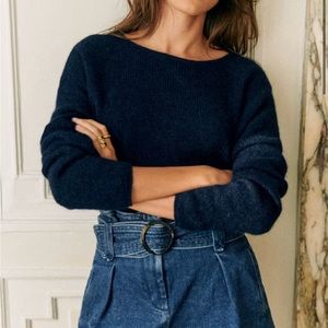 Sezane Gaspard Cardigan Navy M